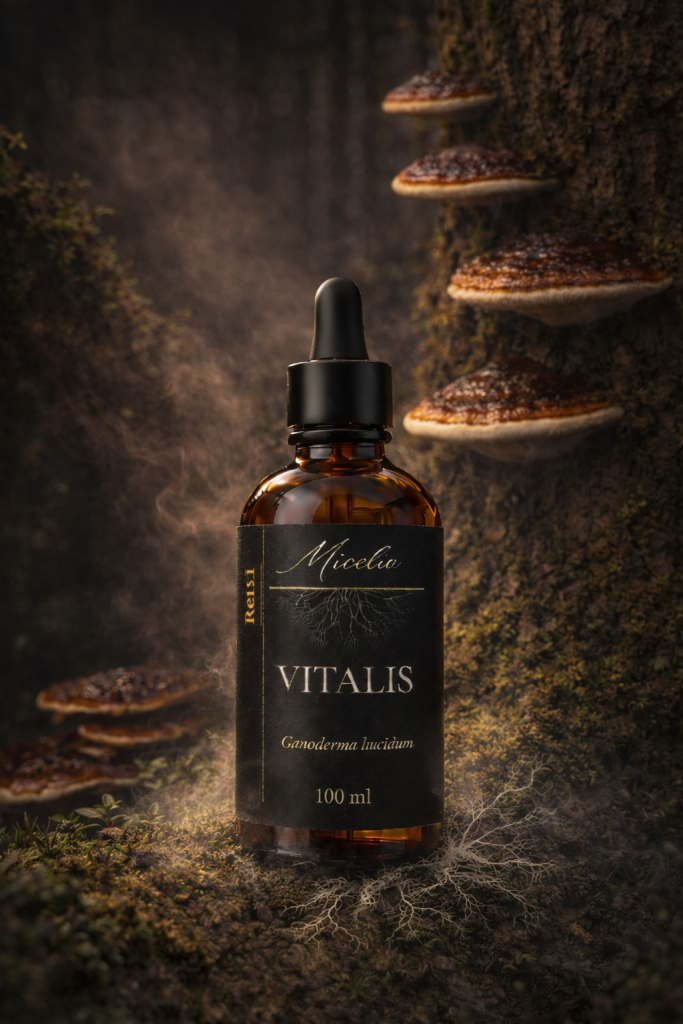 Micelia Vitalis tinktura od gljiva u premium jantarnoj bočici